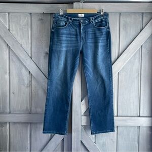 Kancan women’s mid rise slim straight denim‎ jeans Size 13/30 twist belt loops